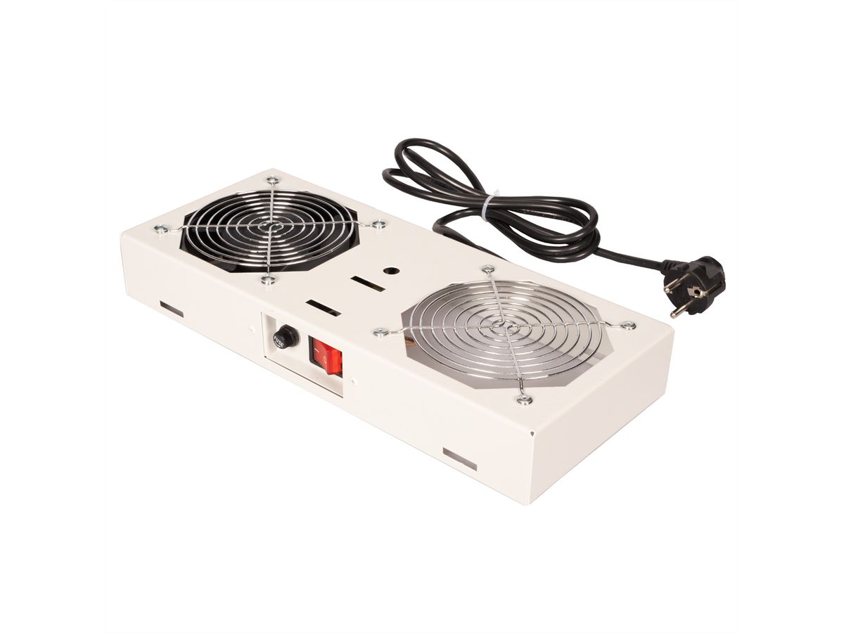 ROLINE Fan unit with 1 fan, for 19" Wall Cabinet grey