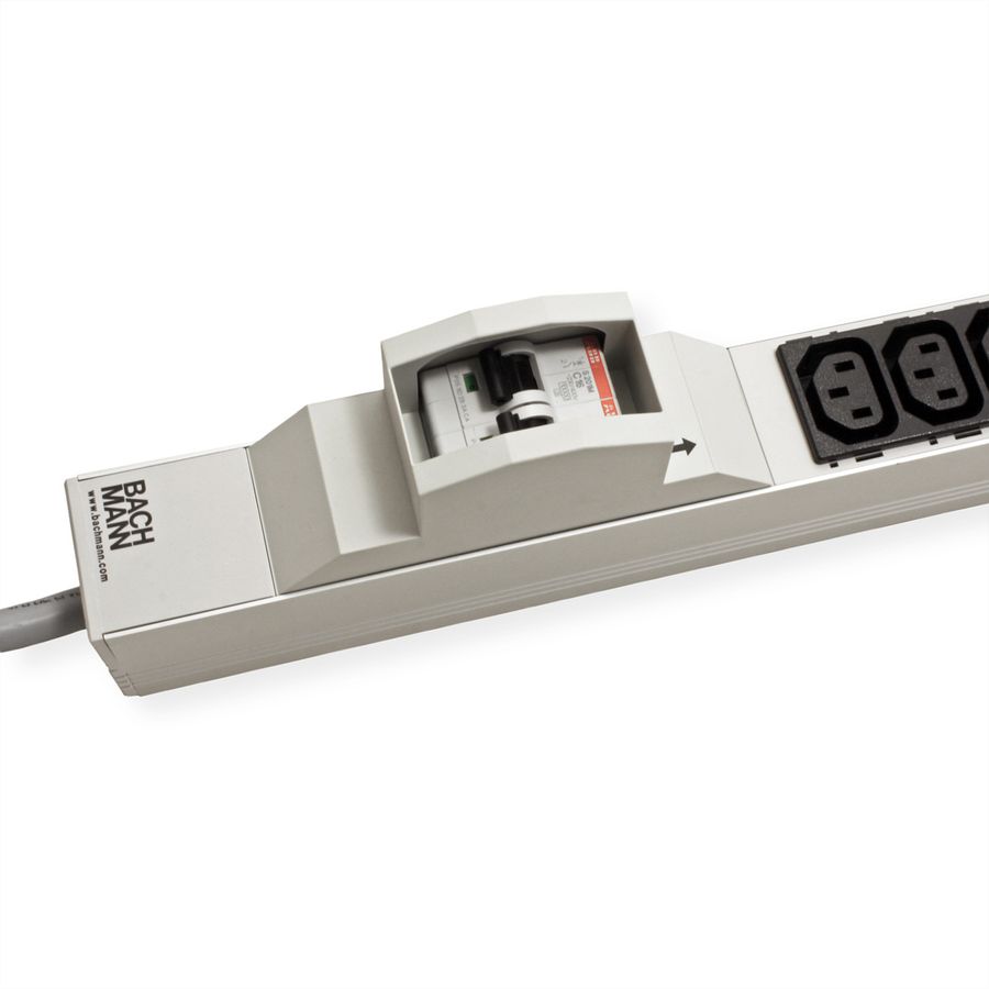 BACHMANN IT PDU ALU 1U 20x C13 2x circuit breaker CEE 32A blue