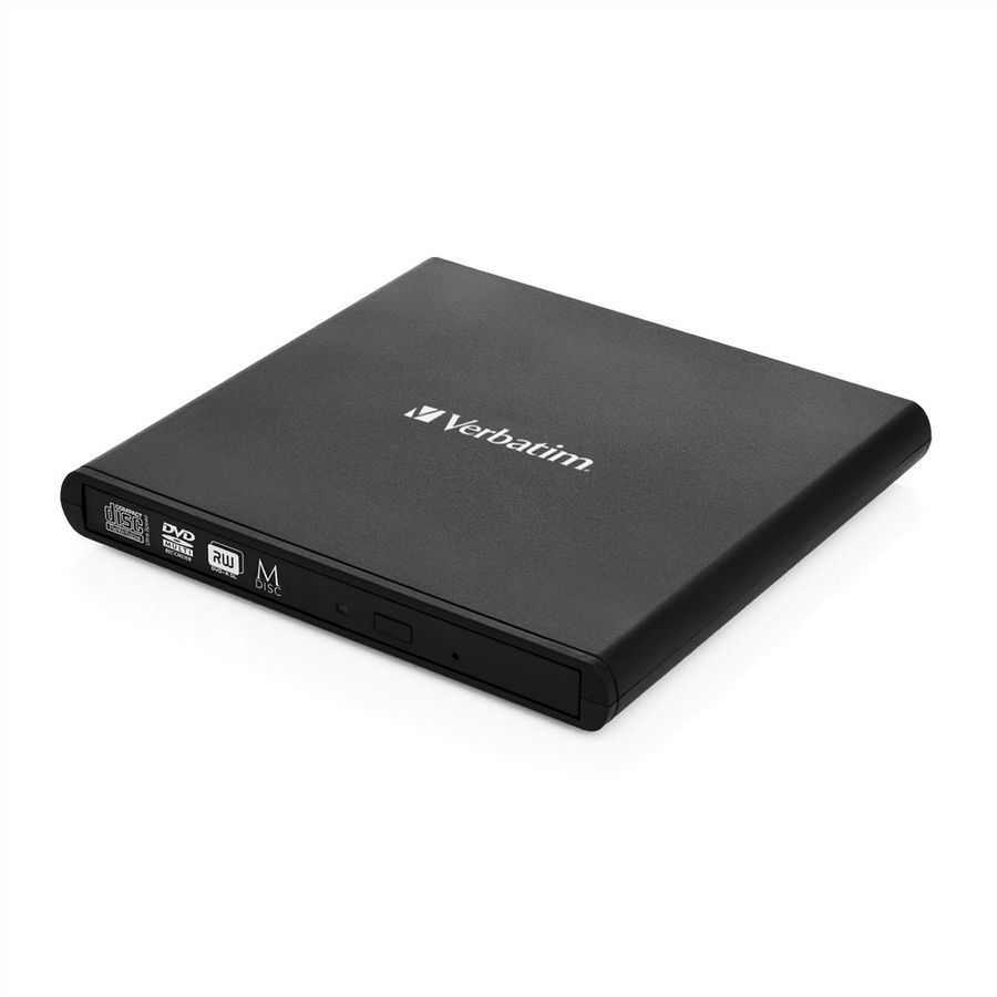 VERBATIM DVD Recorder, DVD+/-RW (+/-DL) USB 2.0, 6x/8x/24x, Slimline portable