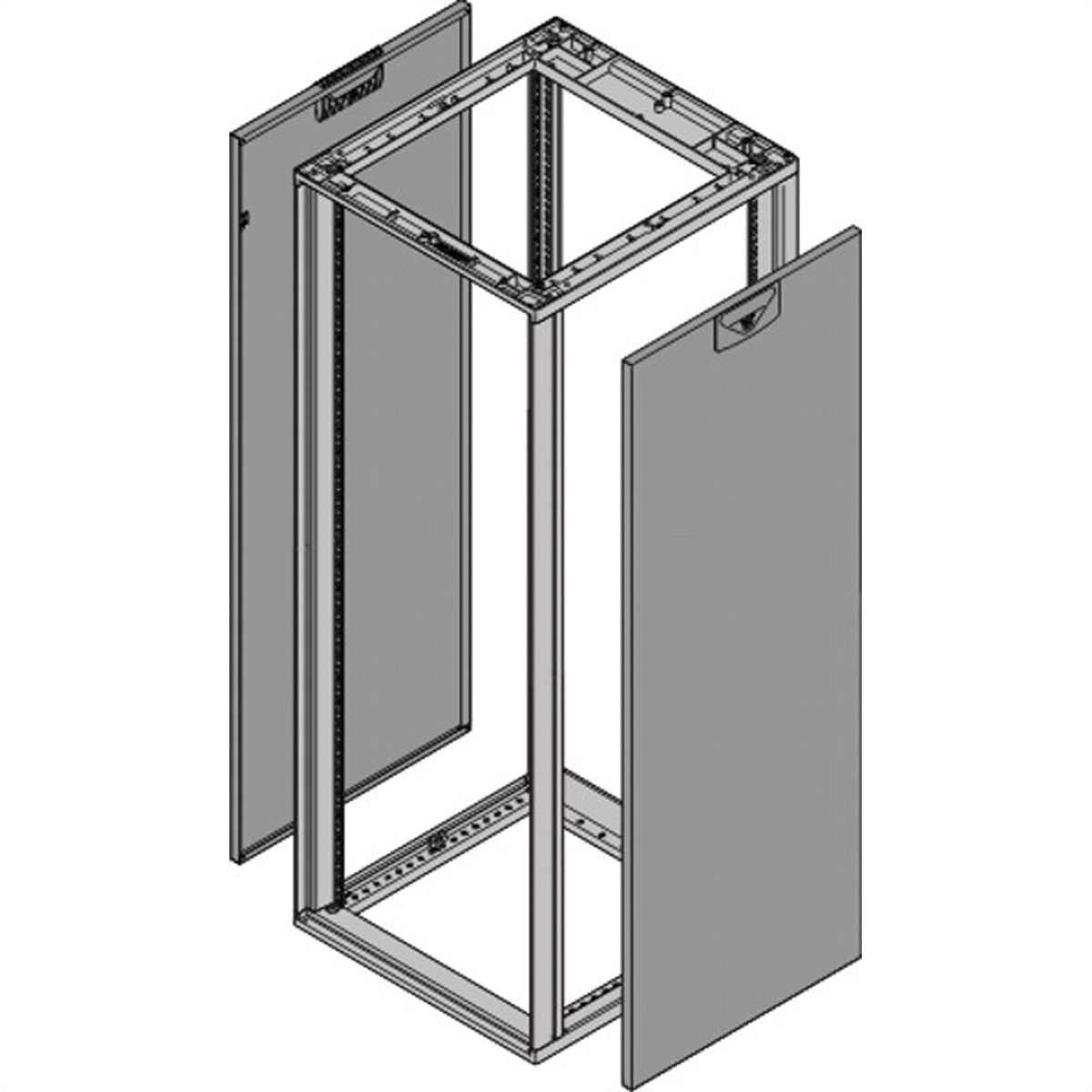 SCHROFF Novastar Side Panel for Heavy-Duty, RAL 7021, 16 U 500D