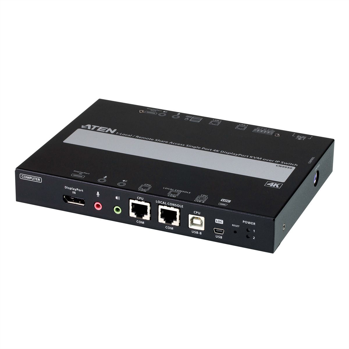 ATEN CN9950 1-Lokaal-Remote Share Access Single Port 4K DisplayPort KVM over IP Switch