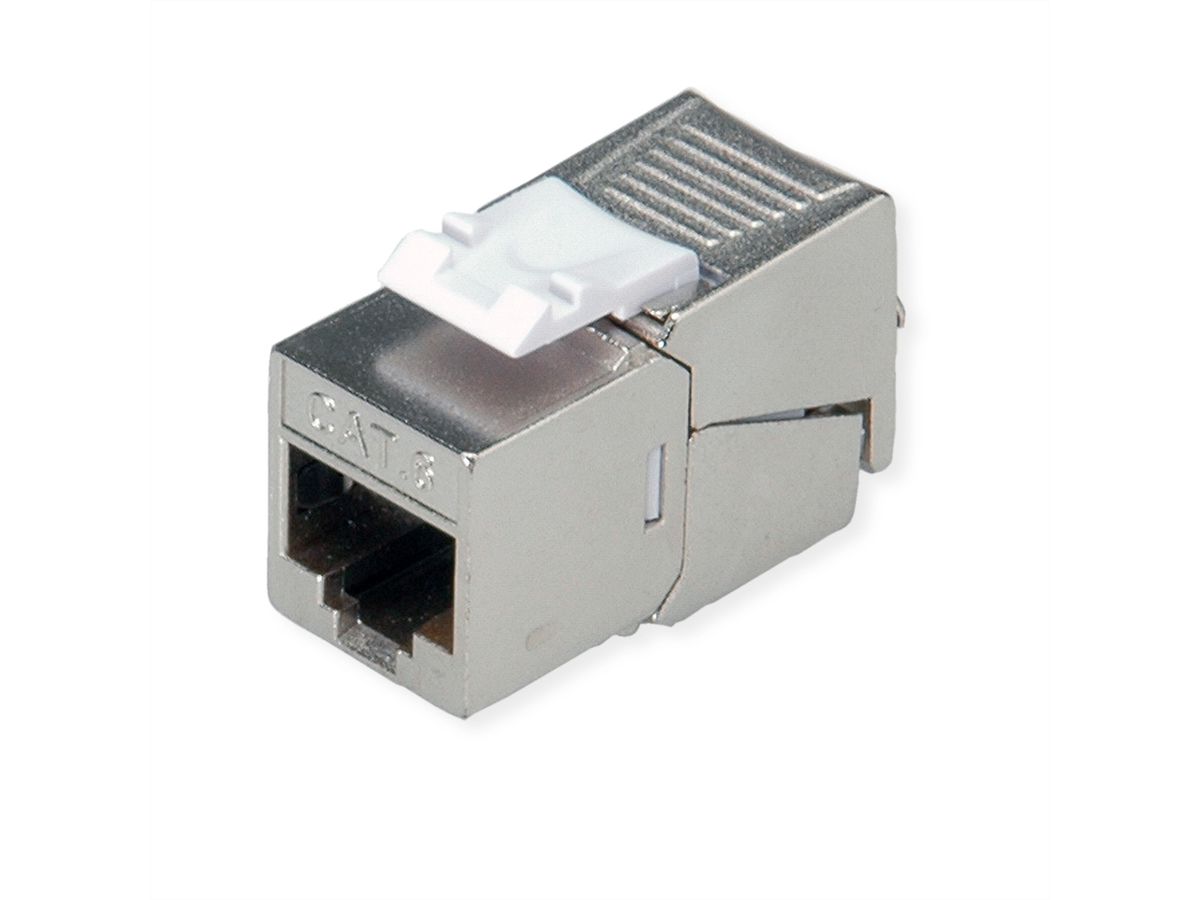 ROLINE Cat.6 (Class E)/Keystone, RJ-45, afgeschermd, zonder gereedschap, compact, zilverkleurig