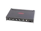 ROLINE Mini Patchpanel, Cat.6A/Cl.EA, 0.5U, 6x RJ45 ports, shielded, black