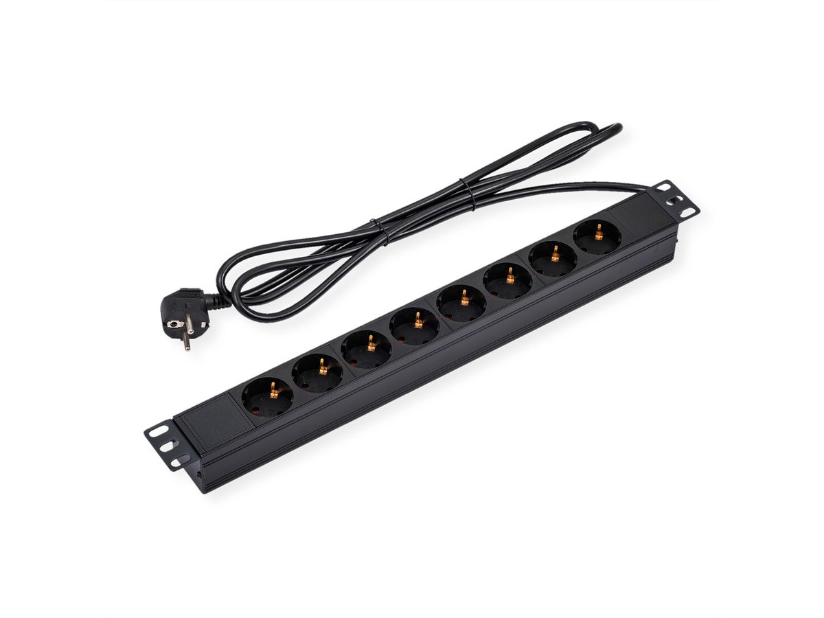 VALUE 19" PDU for Cabinets, 8x, 4000W, CEE 7/7 German Type Plug, 3 m