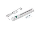 BACHMANN 19" 1.5U 6xCEE7/3 1xswitch SPD power 2.0m CEE7/7