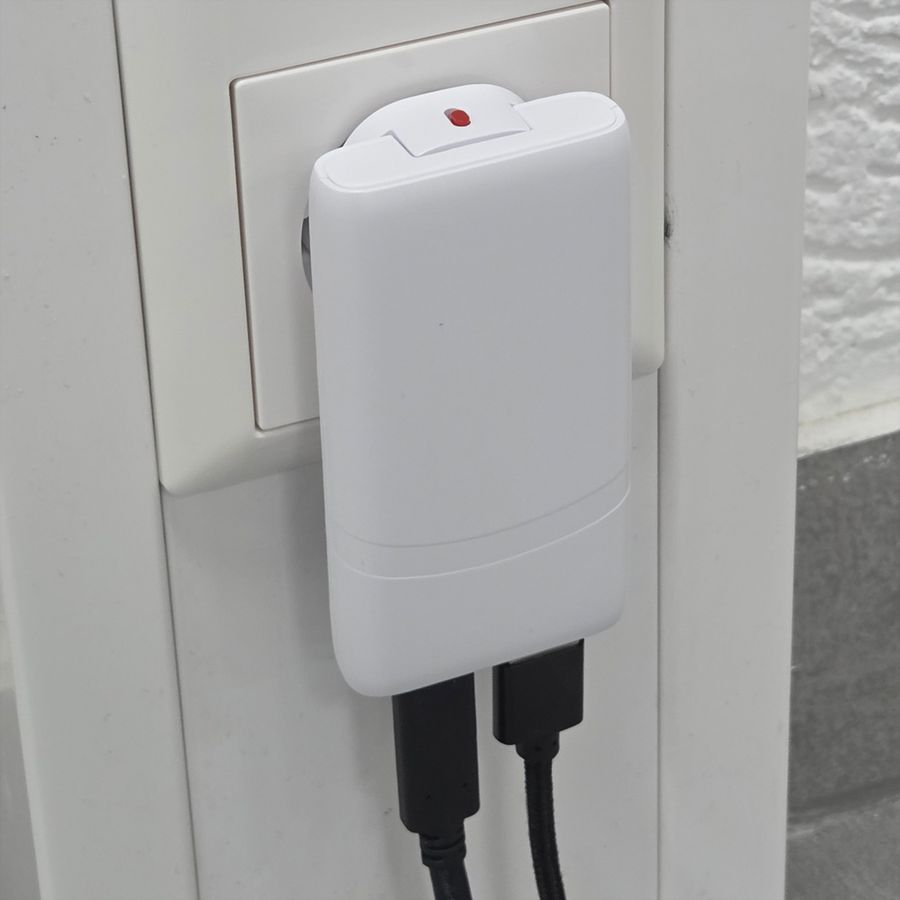 VALUE USB-oplader met Euro-/US-stekker, 2 poorten type A+C, 65W