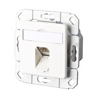 METZ CONNECT E-DAT C6 1 port flush mounted trunking installation, pure white