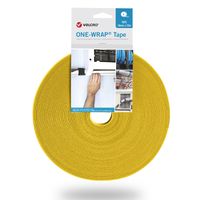 VELCRO® One Wrap® Tape 10 mm breed, geel, 25 m