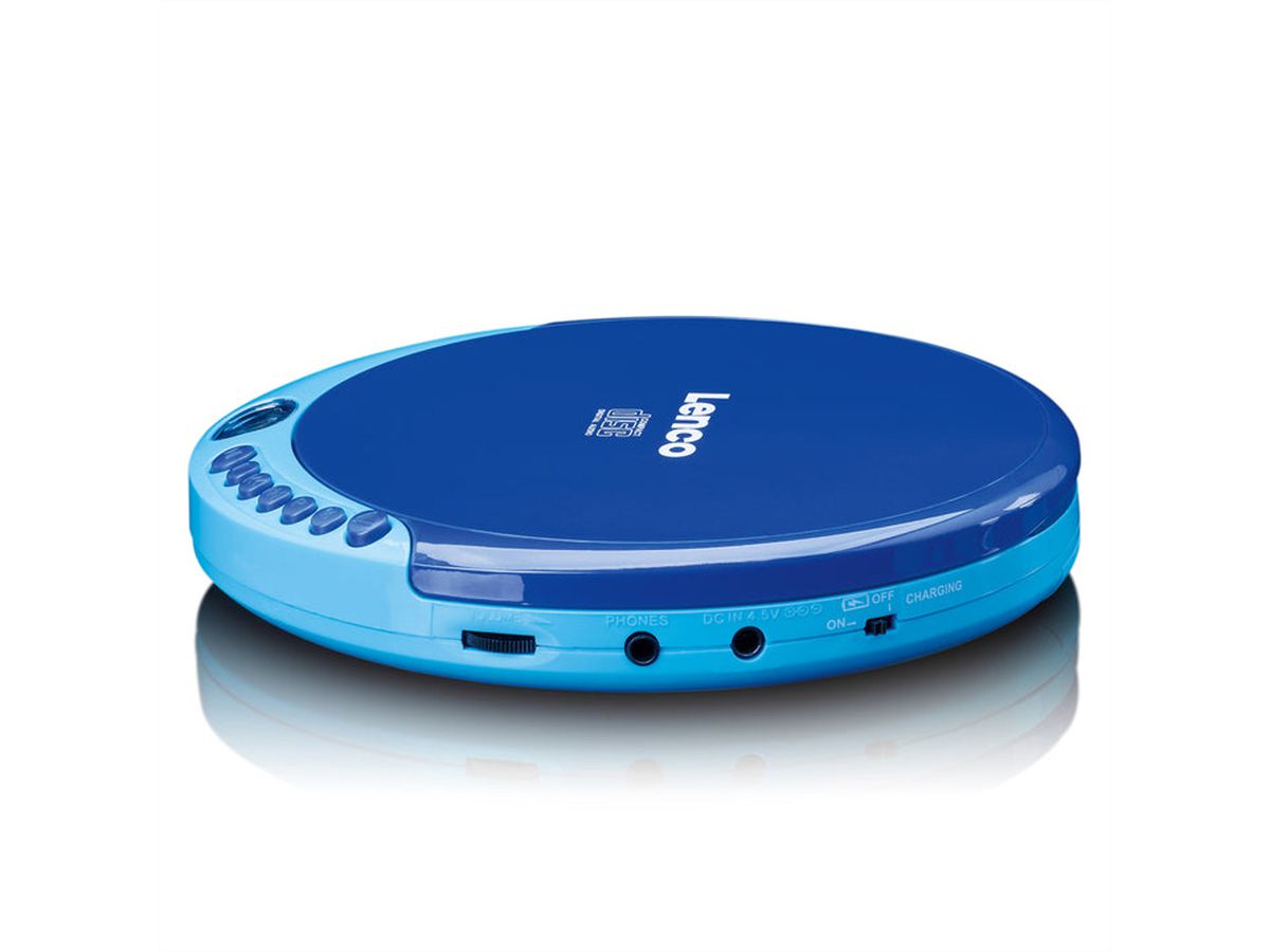 Lenco draagbare CD speler CD-011BU blauw