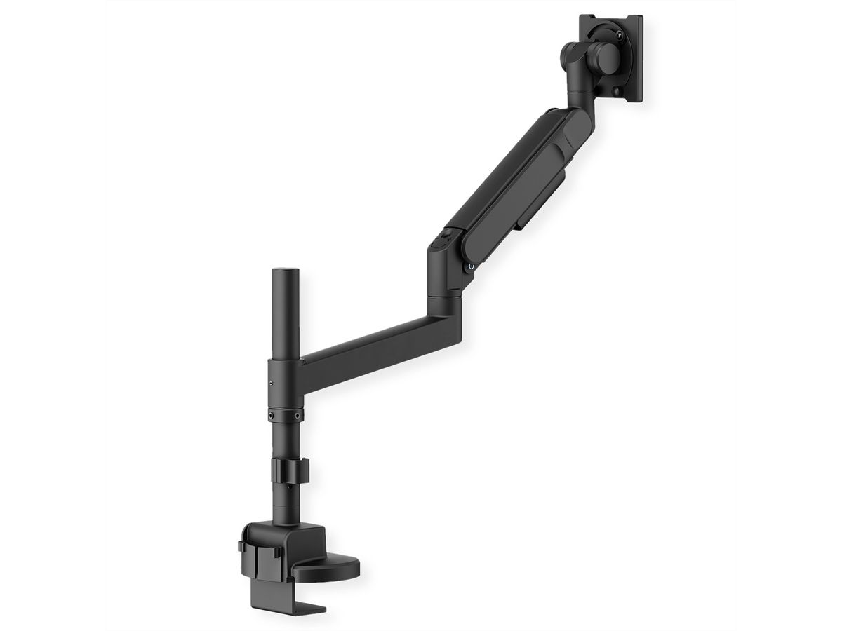 ROLINE LCD-arm voor zware belasting, draagstang, 4 scharnieren, tafelmontage, tot 22/27 kg, zwart