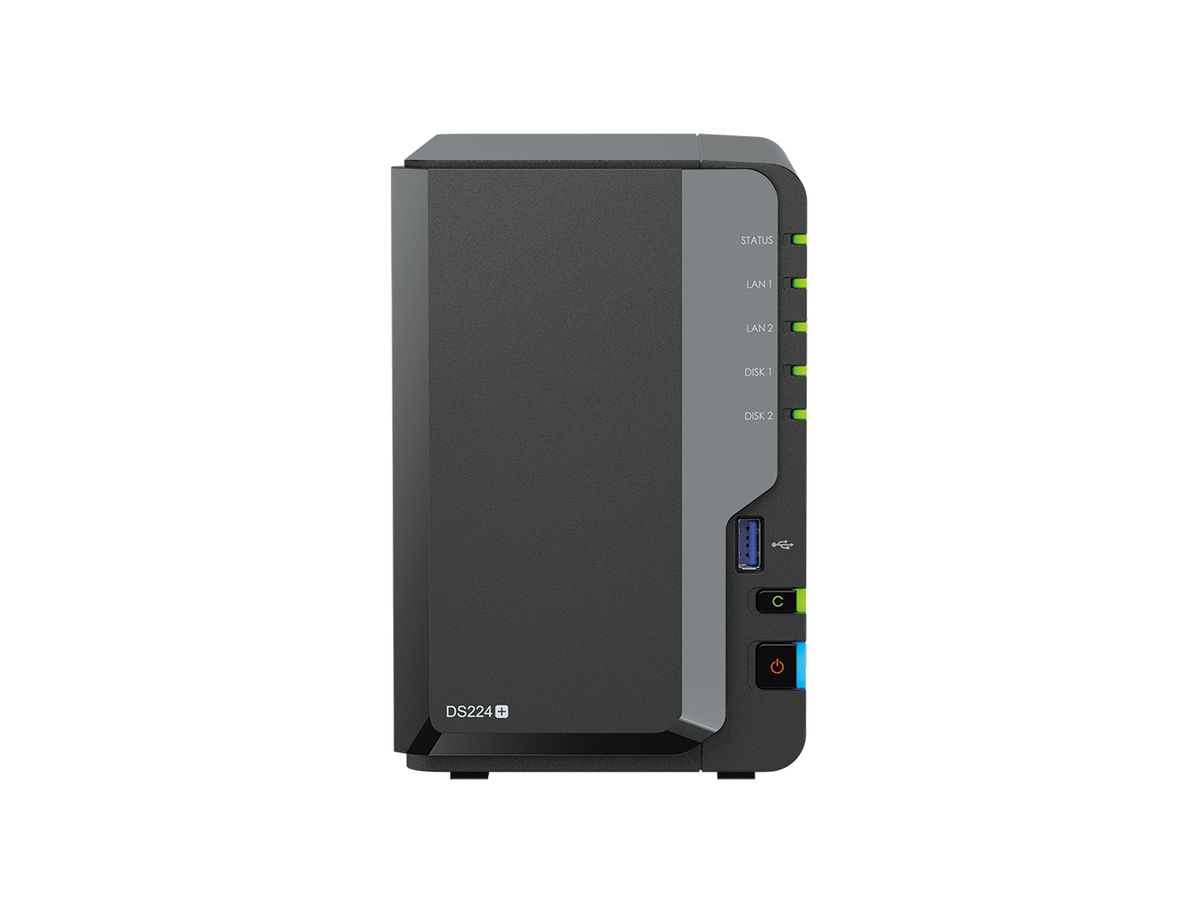 Synology DiskStation DS224+ data-opslag-server NAS Desktop Ethernet LAN Zwart J4125