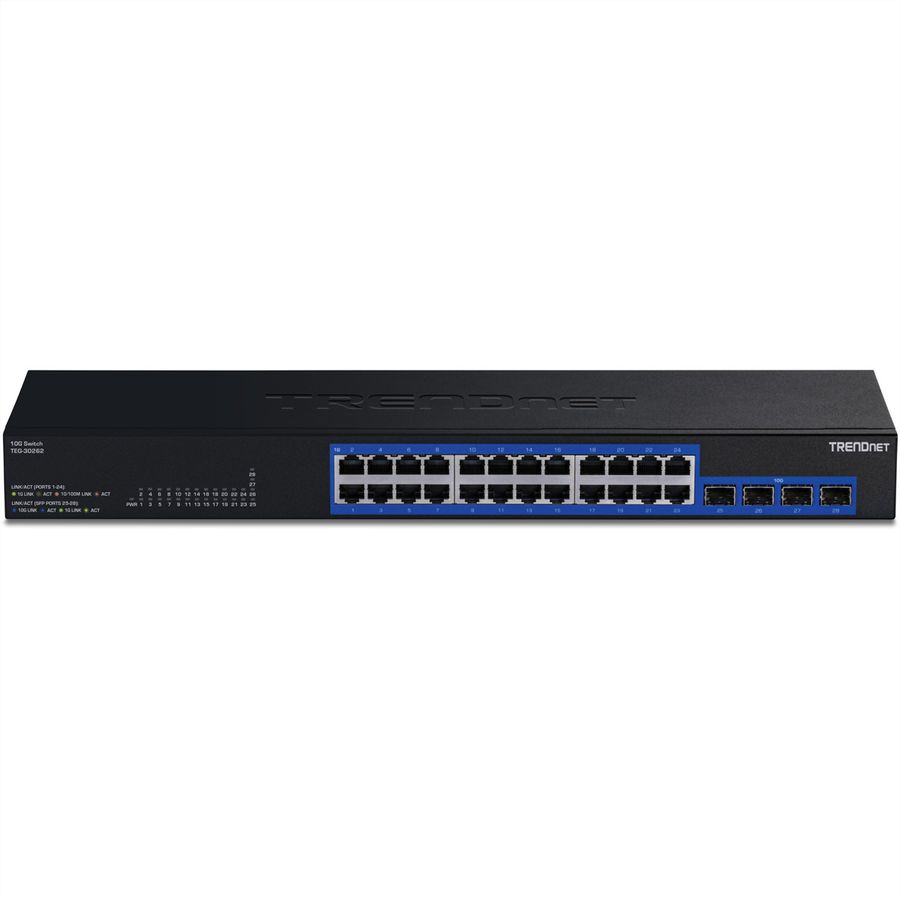 TRENDnet TEG-30262 28-Poorts Switch, Gigabit 4x10G SFP+ Slots