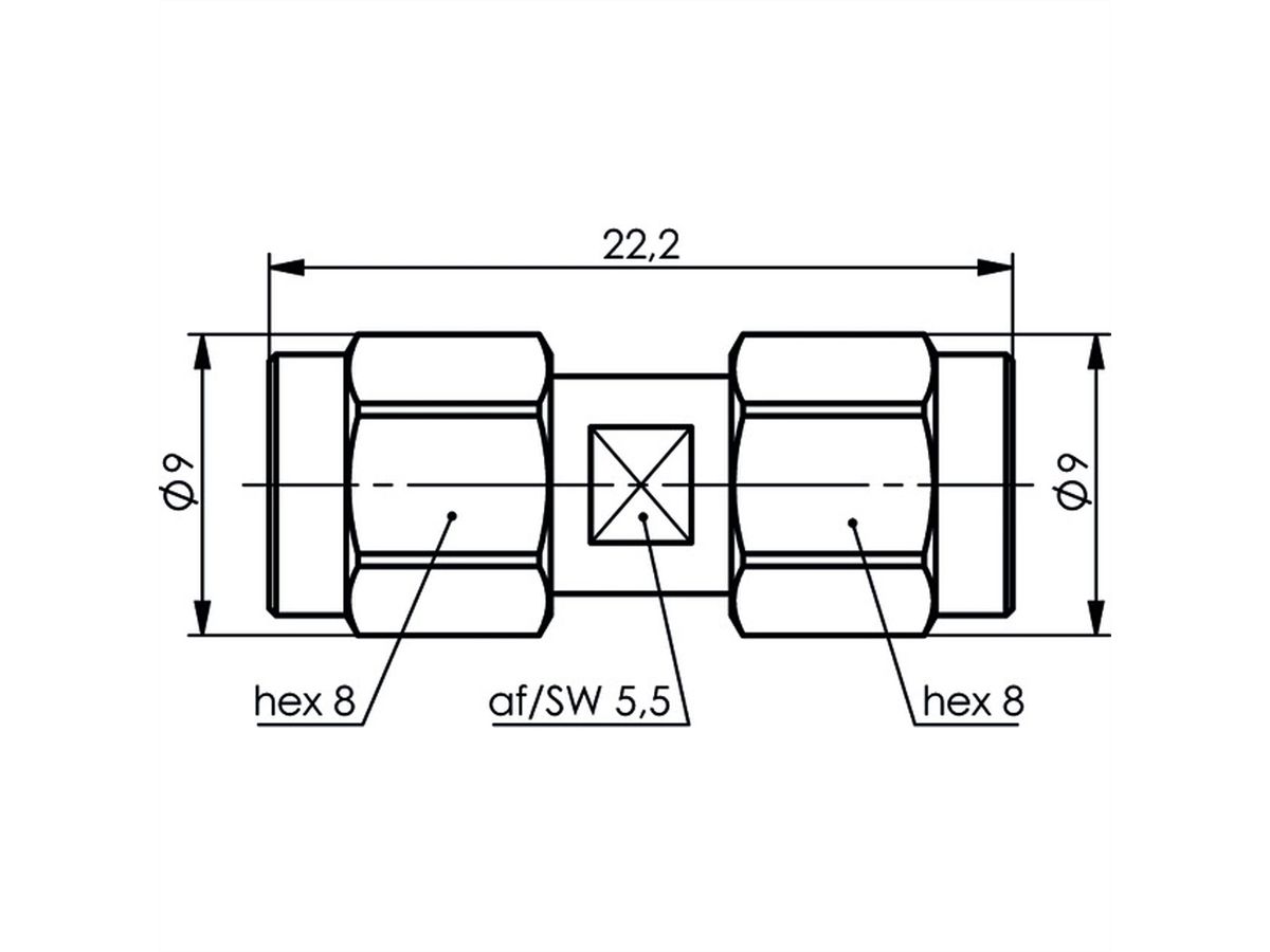 TELEGÄRTNER SMA Bulkhead Adaptor