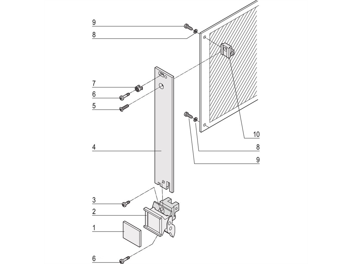 SCHROFF-insteekset met afzuiggreep type 2, niet-afgeschermd, grijs, 3 HE, 10 HE