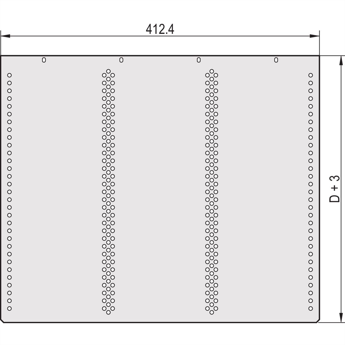 SCHROFF MultipacPRO Cover Plate for Euroboards Horizontal Mounting, 340 mm