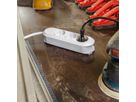 BACHMANN SMART stekkerdoos 3x geaard contact, geklonken, wit, 5 m