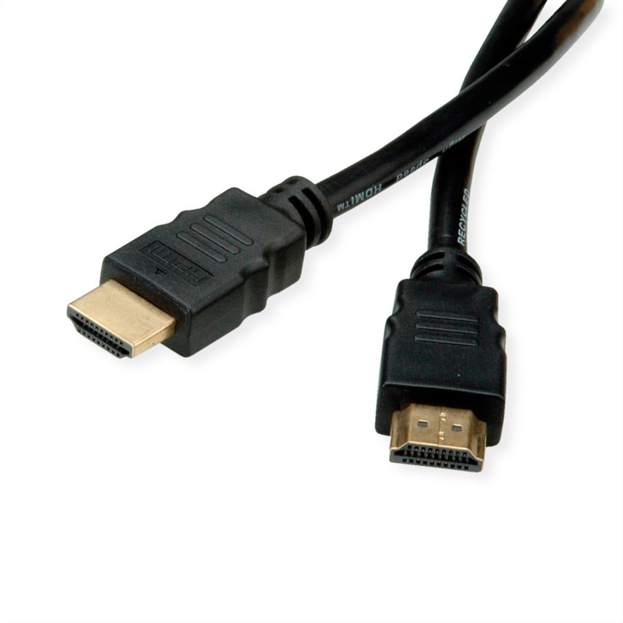 ROLINE RM 8K HDMI Ultra HD-kabel met ethernet, Male/Male, zwart, 2 m