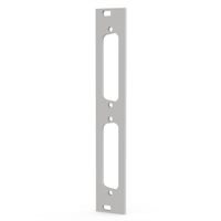 SCHROFF 19" voorpaneel met D-subuitsparing, 2x25-pin, 3U, 4 HP, 2,5 mm, Al, RAL 7035