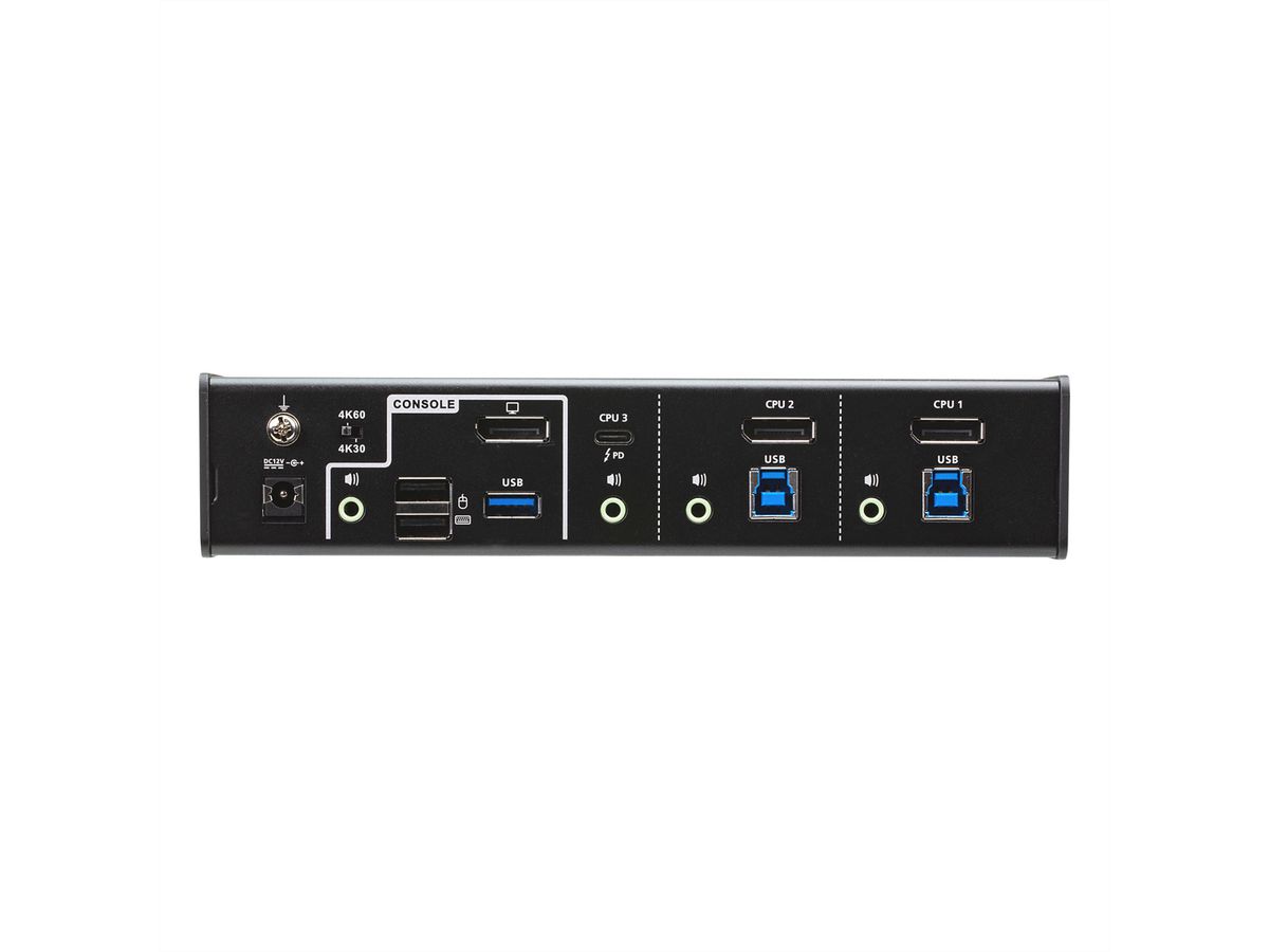 ATEN CS1953 3-Port USB-C DisplayPort Hybrid KVMP™ Switch