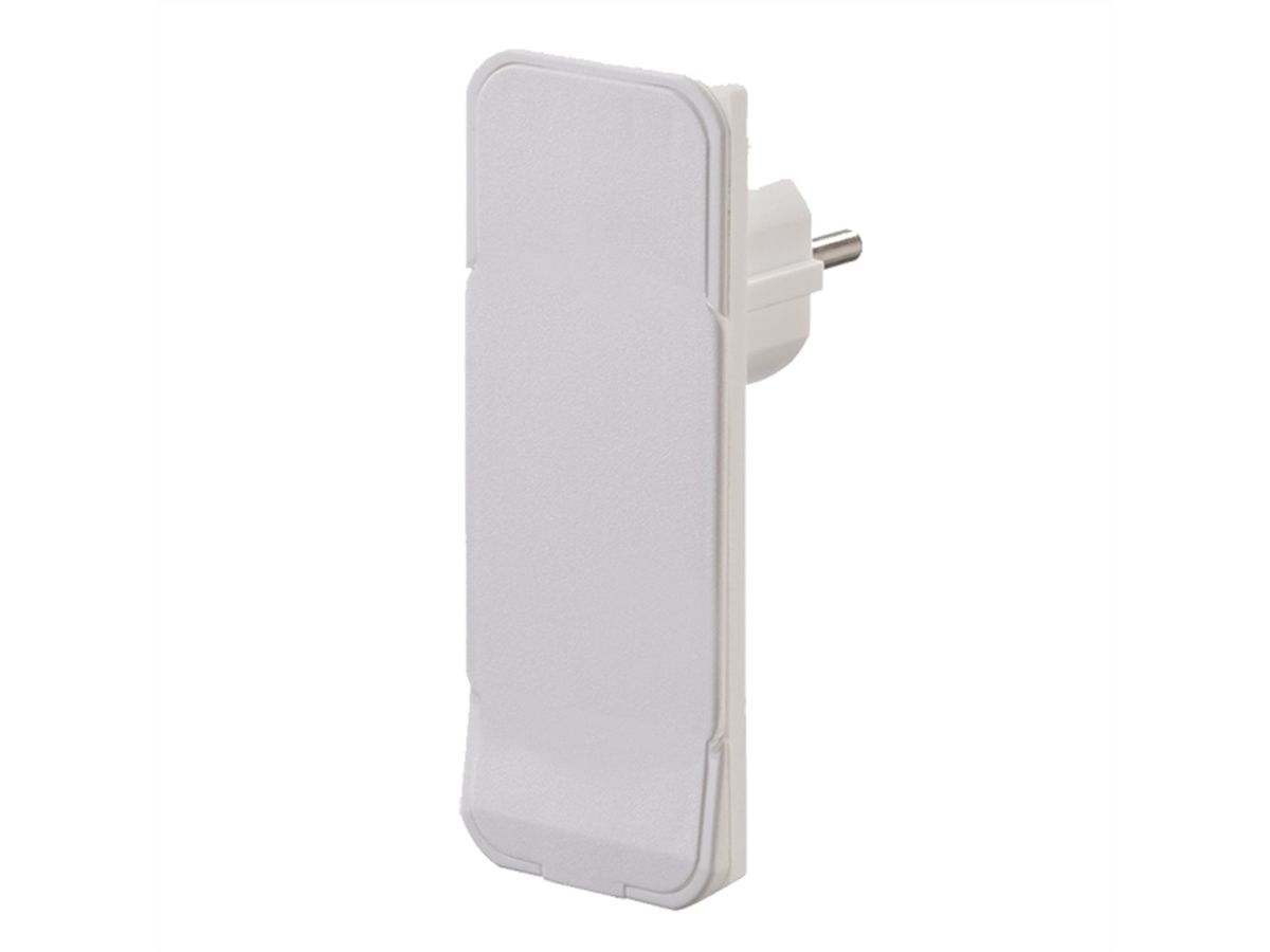 BACHMANN Flat Plug CEE7/7 white, can be reconnected, without cable