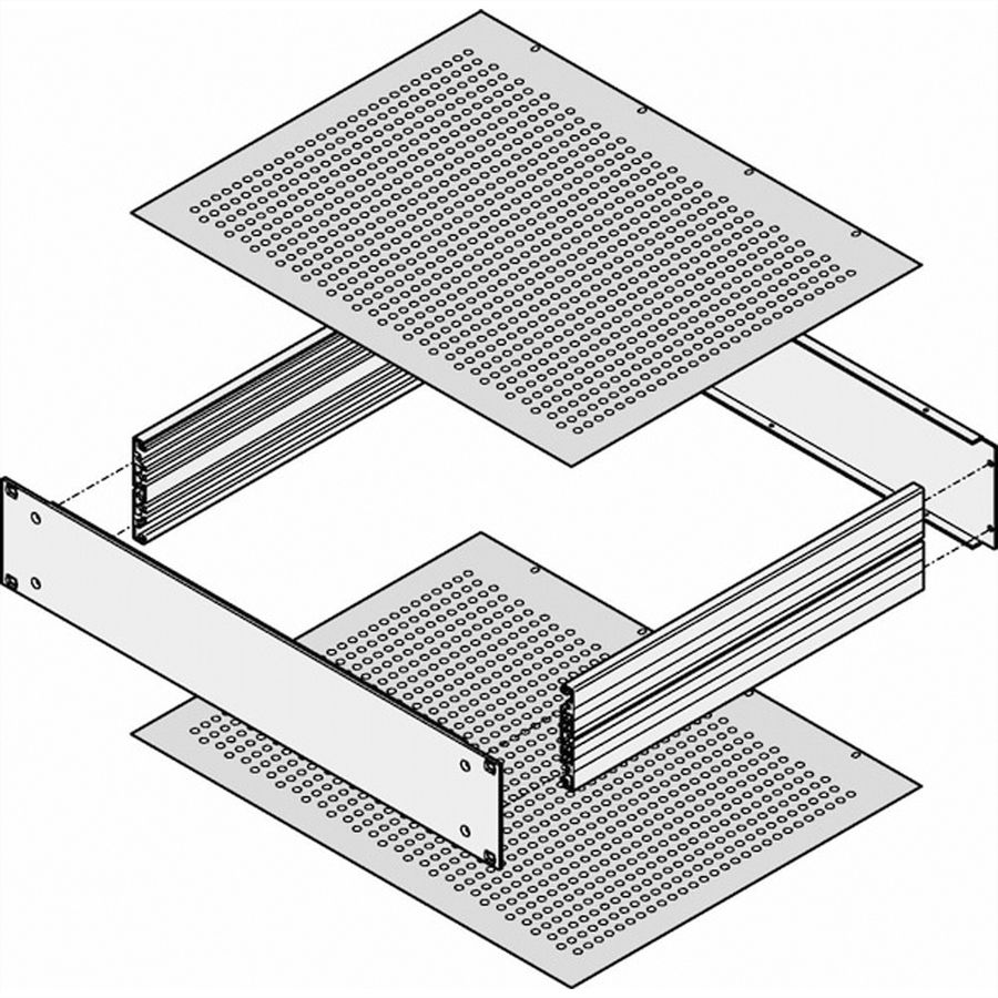 SCHROFF MultipacPRO Cover Plate, Perforated, Depth 220 mm