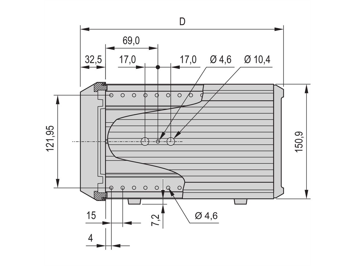 SCHROFF PropacPRO draagtas, niet afgeschermd, 3 HE, 63 HE, 386 mm