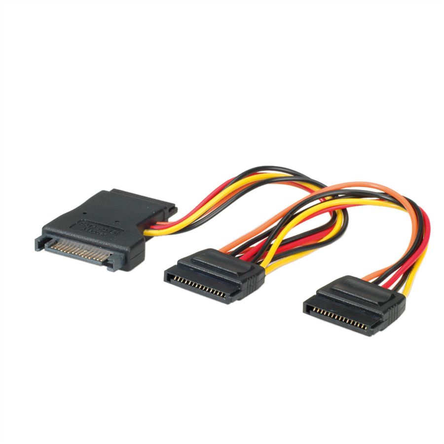 ROLINE Internal Y-Power Cable, SATA to 3x SATA, 0.3 m