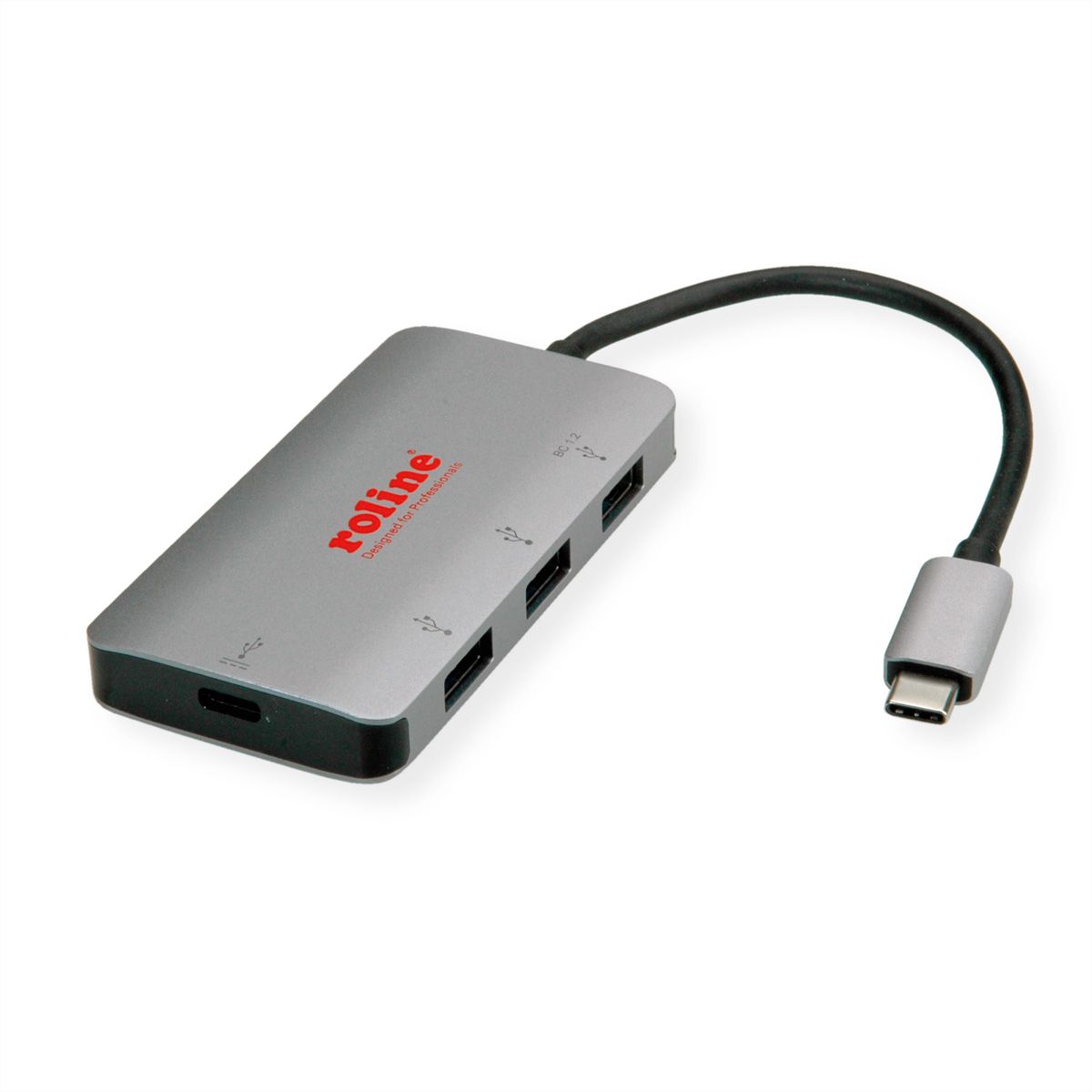 ROLINE USB 3.2 Gen 1 Hub, 3-voudig, Type C aansluitkabel (PD+Data)