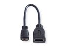 ROLINE HDMI High Speed Cable + Ethernet, A - C, F/M, 0.15 m