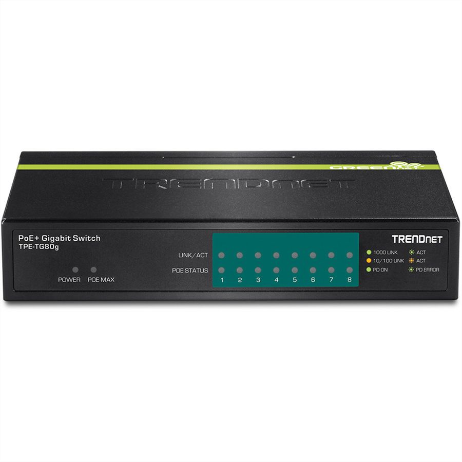 TRENDnet TPE-TG80g 8-Port PoE Switch GREENnet Gigabit