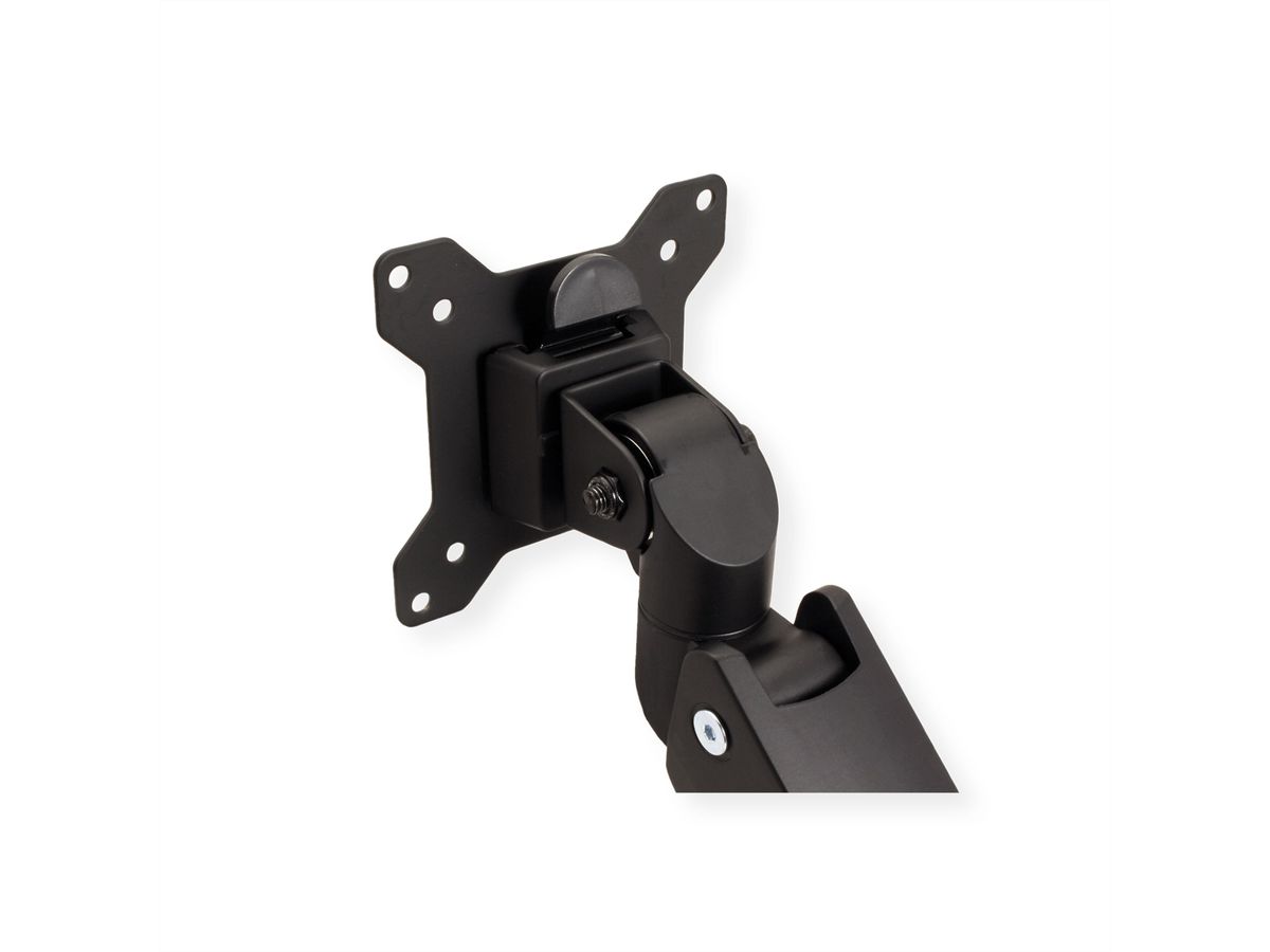 ROLINE Dual LCD Monitor Stand Pneumatic, Desk Clamp, Pivot, 5 Joints, , max. 15 kg, up to 35"