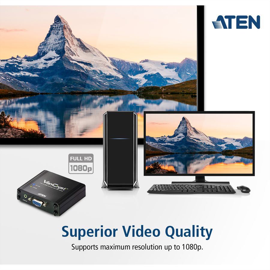ATEN VC180 VGA zu HDMI Audio/Video Converter