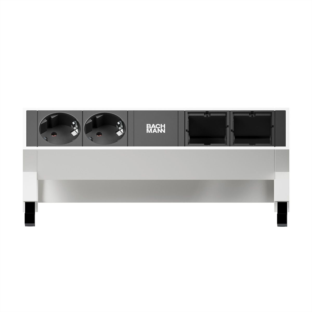 BACHMANN DESK2 2x earthing contact 2x ABD GST18, white
