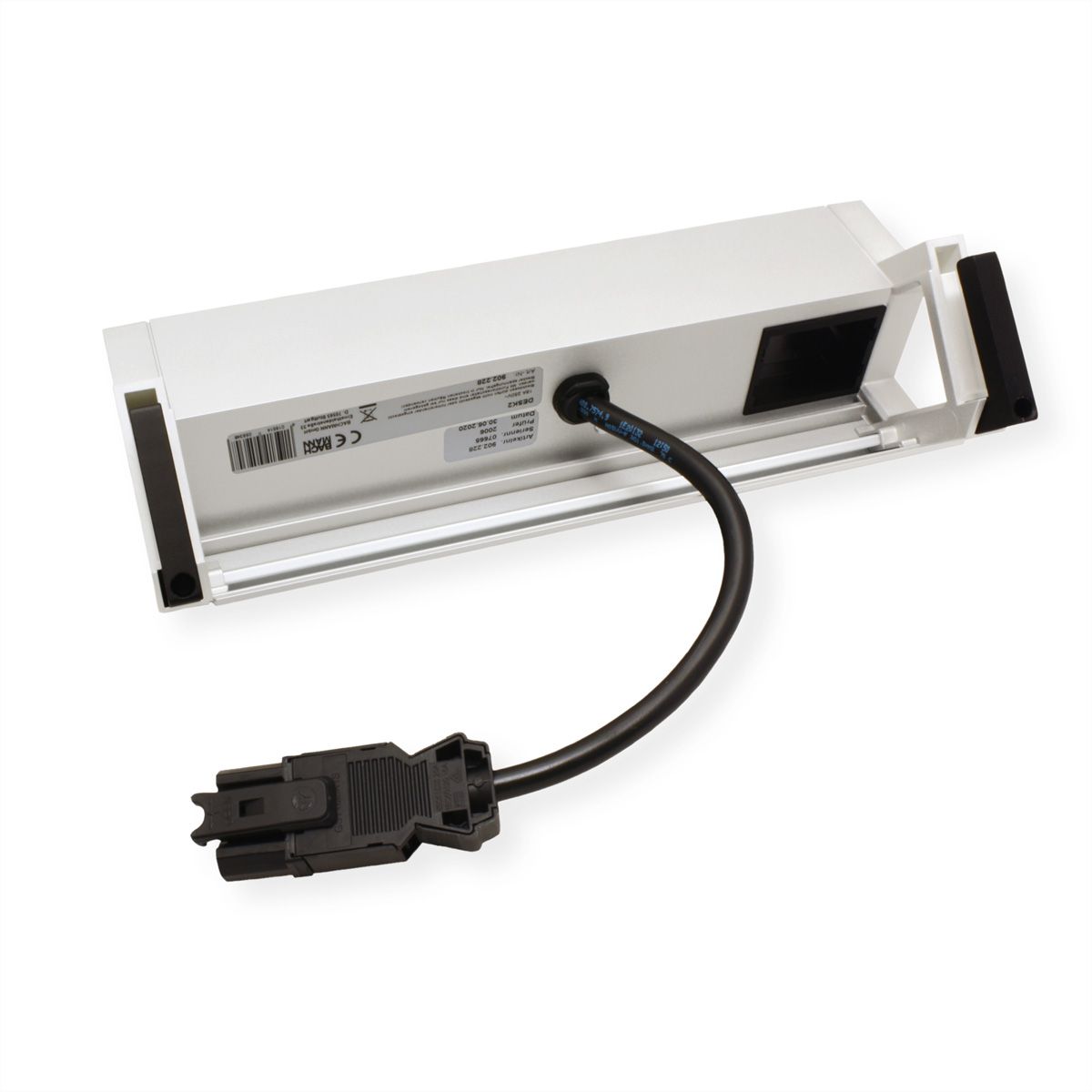 BACHMANN DESK2 2x earthing contact 1x USB charger 1x ABD GST18, white