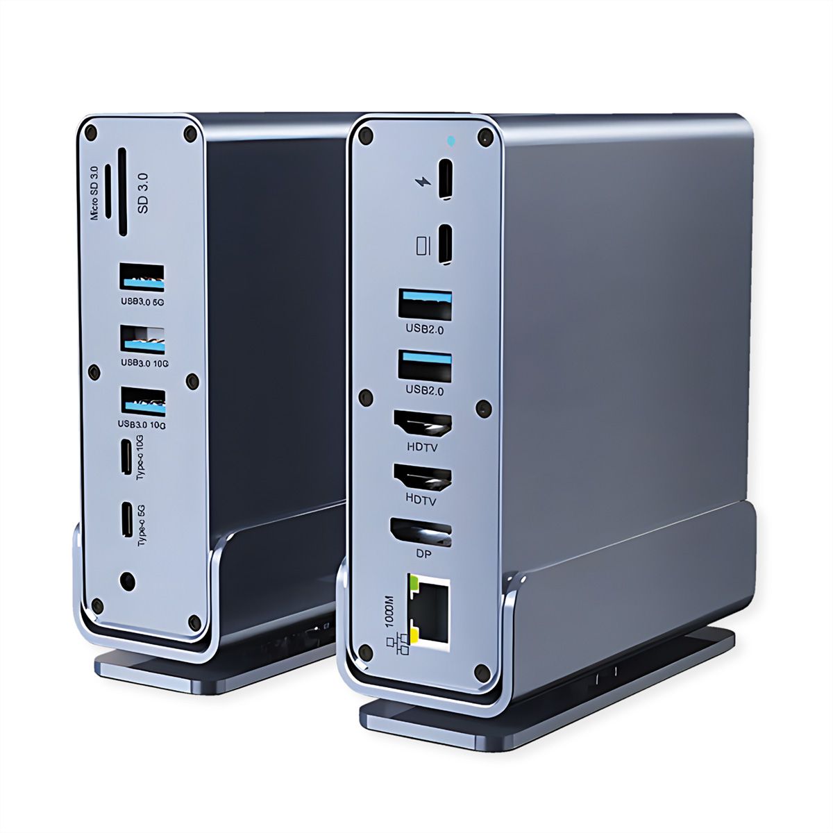 VALUE Dockingstation USB-C, HDMI/DP 4K60, Gigabit Ethernet, USB-A, USB-C, PD, SD/microSD, Audio