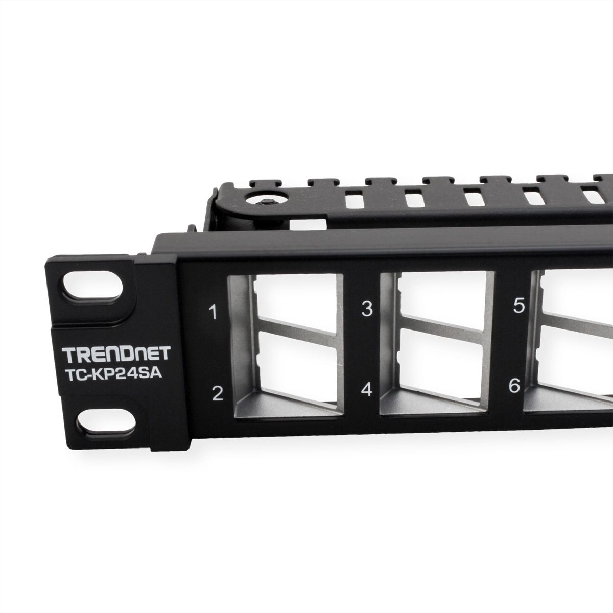 TRENDnet TC-KP24SA 24-Poorts Patch Panel , voor keystones, haaks 1HE