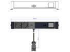 BACHMANN DESK RAIL 2x Geaard stopcontact USB C, USB Oplader 60W 1xABD 2,0m GST18