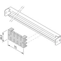 SCHROFF C-rail kabelbevestigingsrail