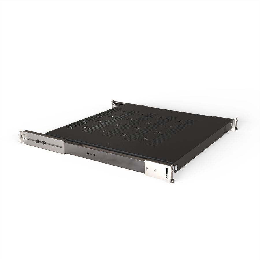 SCHROFF 19" Telescopic Shelf for Varistar, Novastar, Eurorack, 70 kg, RAL 7021, 800W 700D
