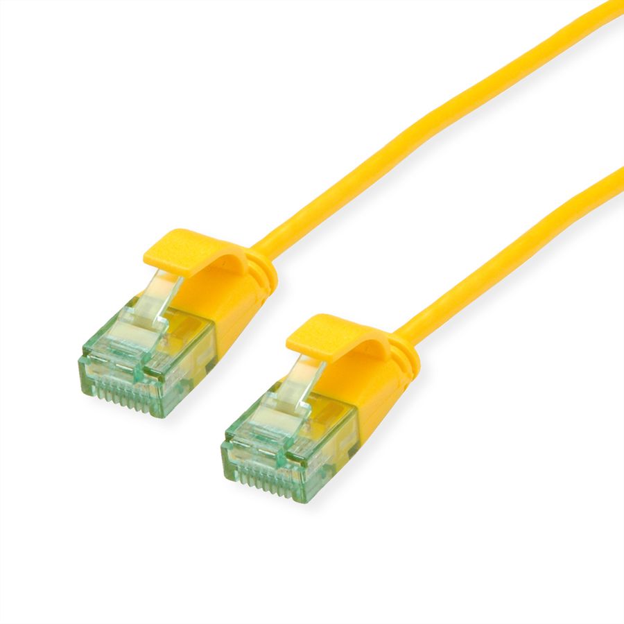 ROLINE RM UTP DataCenter Patchkabel Cat.6A (Klasse EA), extra dun, geel, 2 m