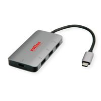 ROLINE USB 3.2 Gen 1 Hub, 3-voudig, Type C aansluitkabel (PD+Data)