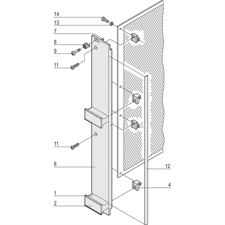 SCHROFF Plug-In Unit Kit With Trapezoid Handle, Shielded, Grey, 6 U, 6 HP