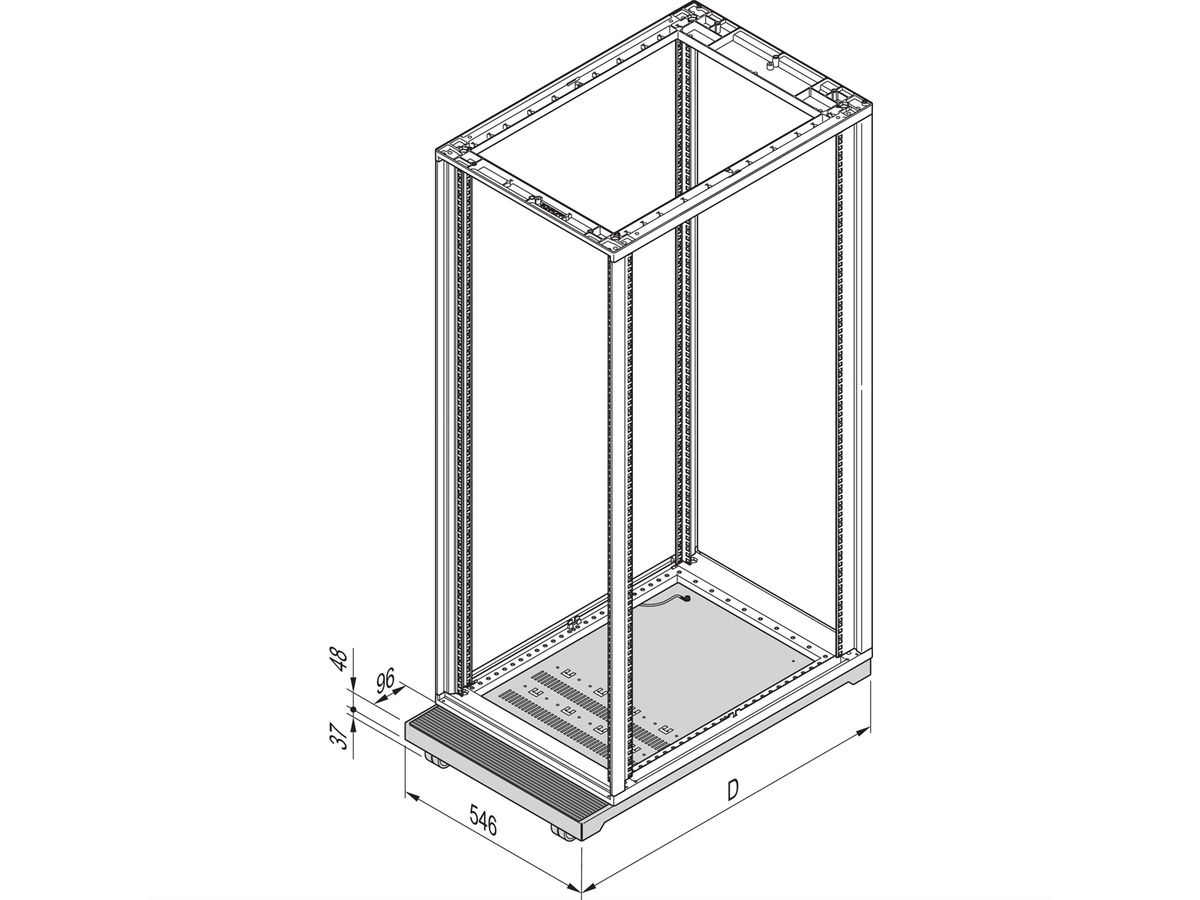 SCHROFF Novastar Mobile Plinth, 553W 800D