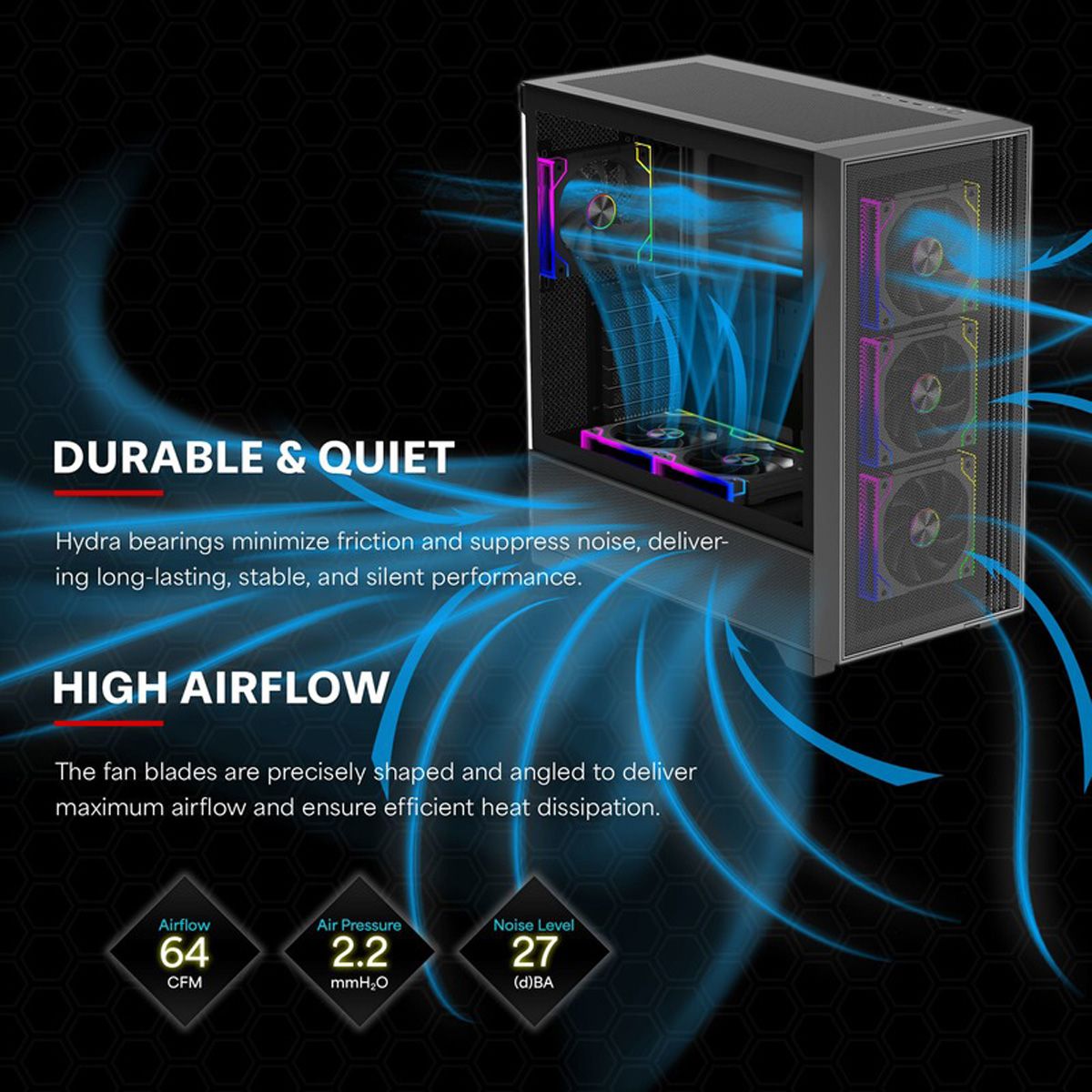 Xilence XPF120.ARGB 120mm PWM Case Fan, ARGB LED