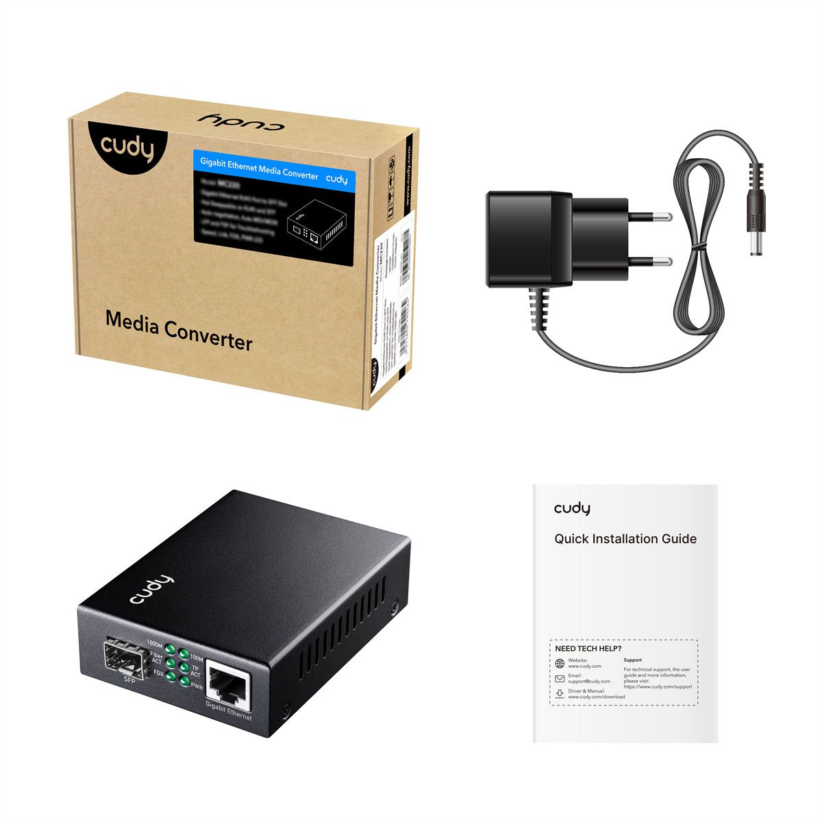 CUDY MC220 Gigabit Ethernet Media Converter
