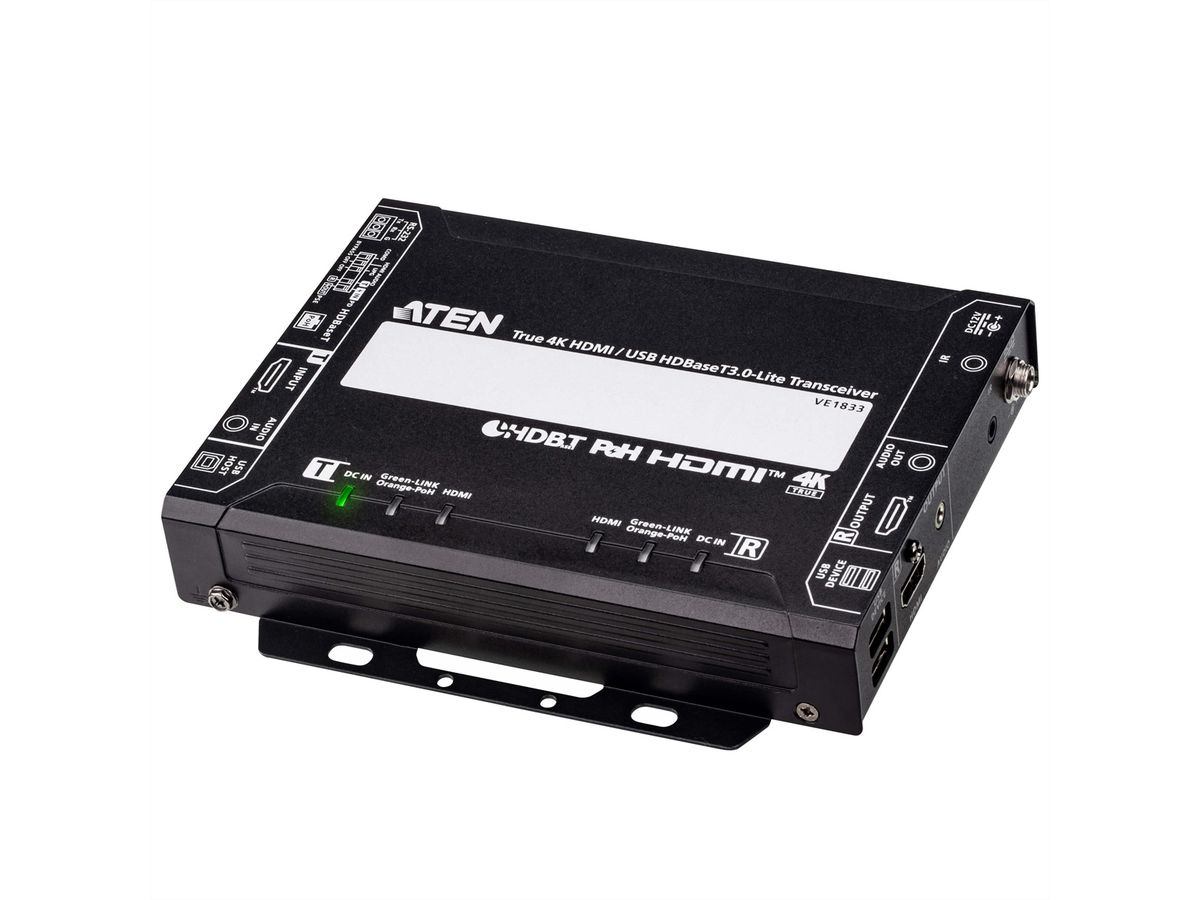 ATEN VE1833 True 4K HDMI USB HDBaseT 3.0 Lite-transceiver met PoH