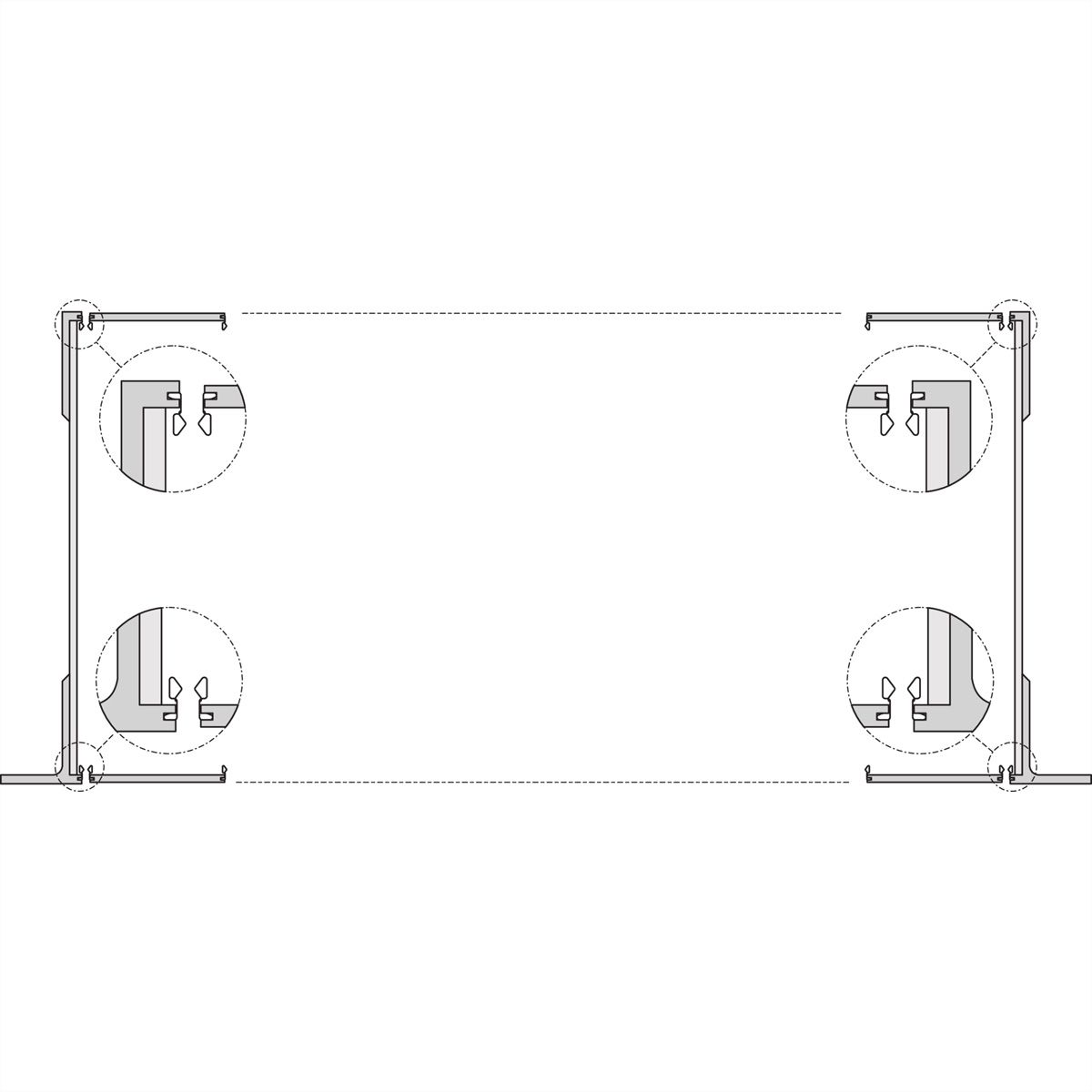 SCHROFF EuropacPRO 19" Bracket for Stainless Steel Gasket, Type F, 4 U