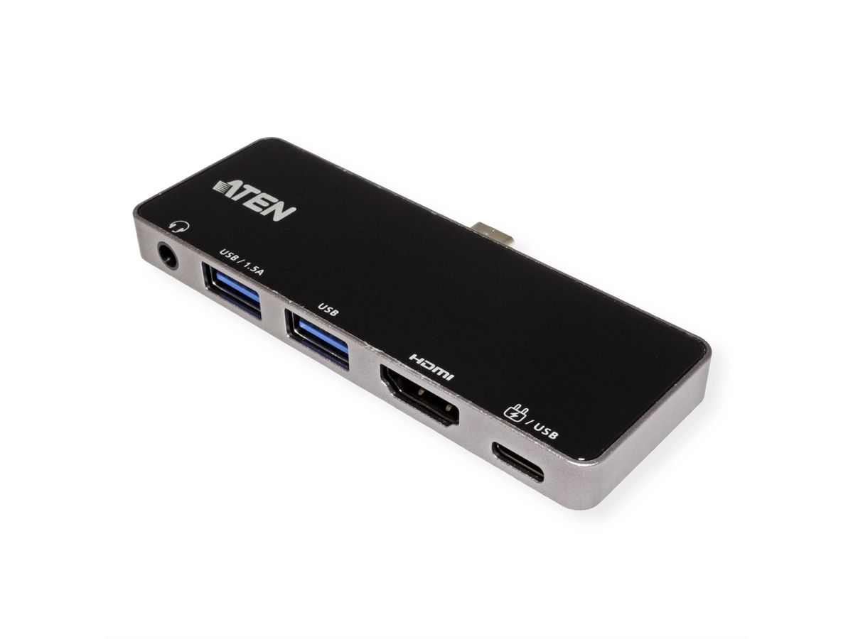 ATEN UH3238 USB-C Travel Dock with Power Pass-Through
