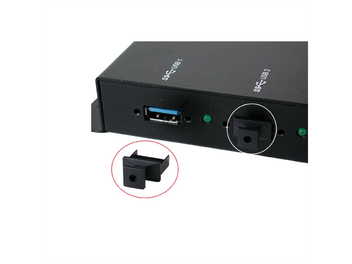 EXSYS EX-1111 Set van 10 afdekkappen voor USB 3.0/2.0 A-aansluitingen