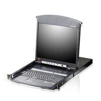 ATEN KL1508AiM KVM Over IP Switch, 8-Poorts, 43cm LCD, VGA, PS/2-USB, DE-Layout